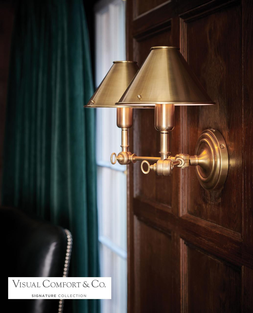 Ralph Lauren Anette Double Sconce - Natural Brass