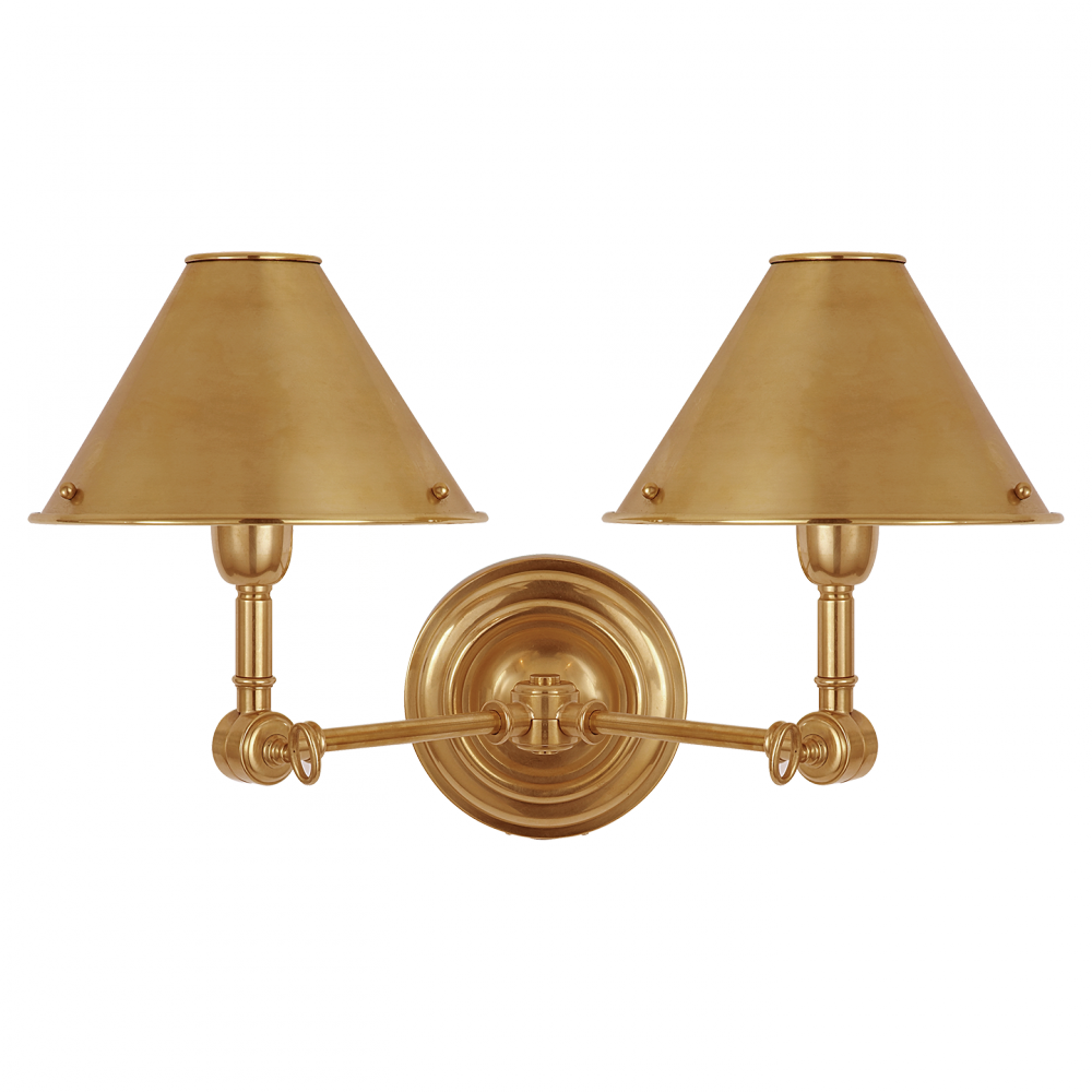 Ralph Lauren Anette Double Sconce Natural Brass