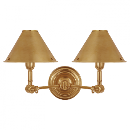 Ralph Lauren Anette Double Sconce Natural Brass