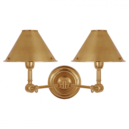 Ralph Lauren Anette Double Sconce Natural Brass