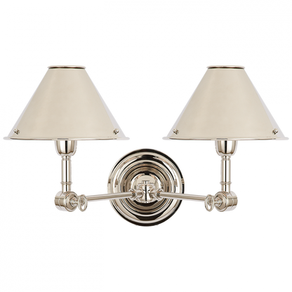 Ralph Lauren Anette Polished Nickel Double Sconce