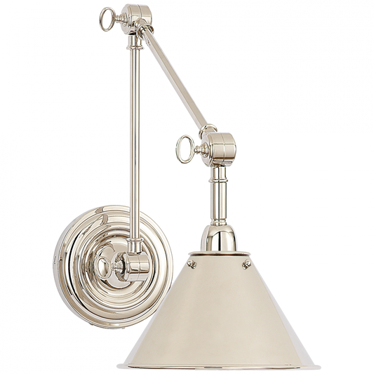Ralph Lauren Anette Library Adjustable Wall Sconce Polished Nickel