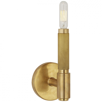 Ralph Lauren Barrett Small Single Knurled Sconce Natural Brass