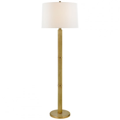 Ralph Lauren Barrett Large Knurled Floor Lamp Natural Brass