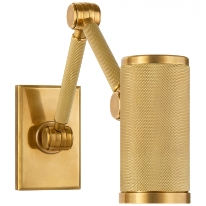 Ralph Lauren Barrett Mini Double Arm LED Bed Light Natural Brass
