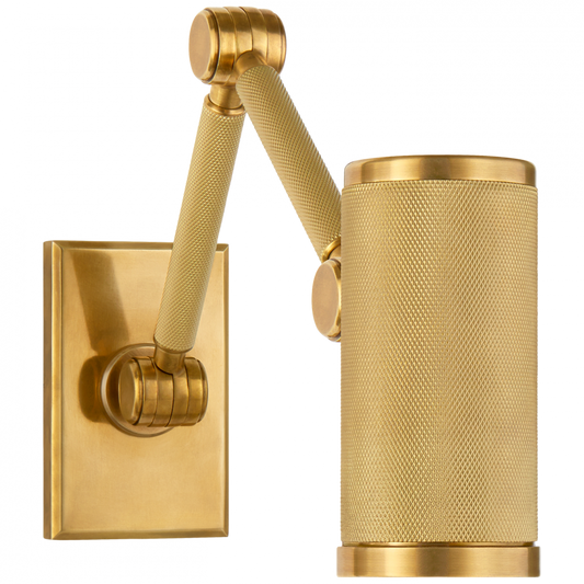 Ralph Lauren Barrett Mini Double Arm LED Bed Light Natural Brass