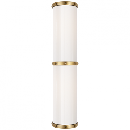Ralph Lauren Bleeker Double LED Bath Wall Sconce Natural Brass