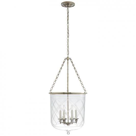 Ralph Lauren Cambridge Large Smoke Bell Lantern Butler's Silver