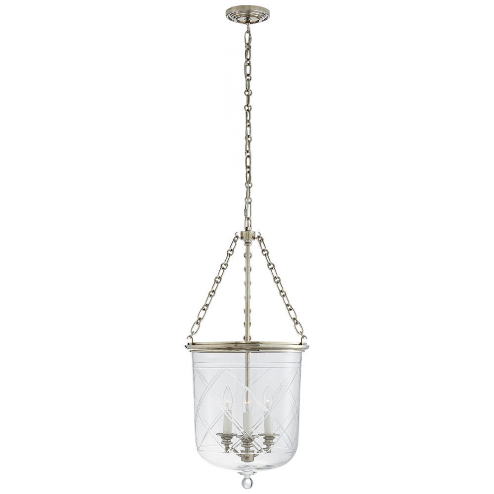 Ralph Lauren Cambridge Medium Smoke Bell Lantern Butler's Silver