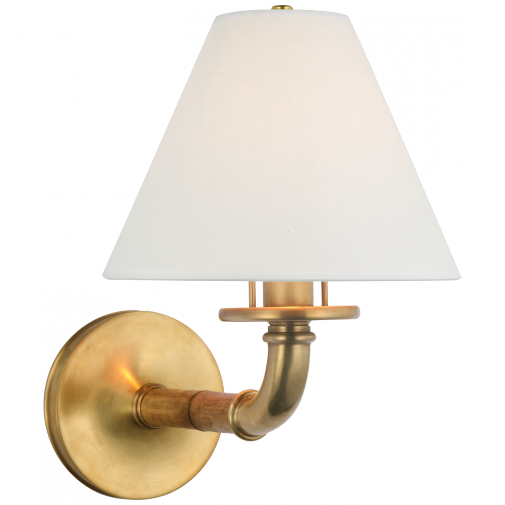 Ralph Lauren Dalfern Medium Single Sconce Waxed Bamboo and Natural Brass