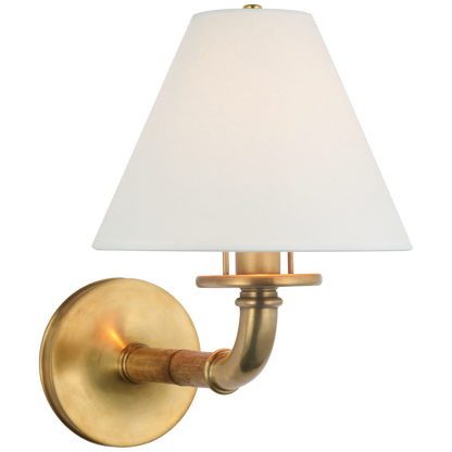 Ralph Lauren Dalfern Medium Single Sconce Waxed Bamboo and Natural Brass