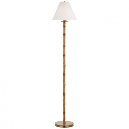 Ralph Lauren Dalfern Petite Reading Floor Lamp Waxed Bamboo and Natural Brass