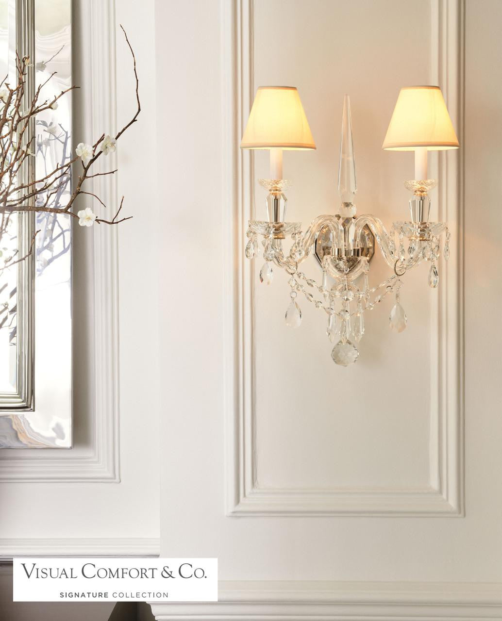 Ralph Lauren Daniela Medium Double Sconce - Crystal