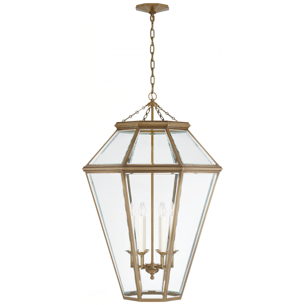 Ralph Lauren Edmund Large Lantern Natural Brass