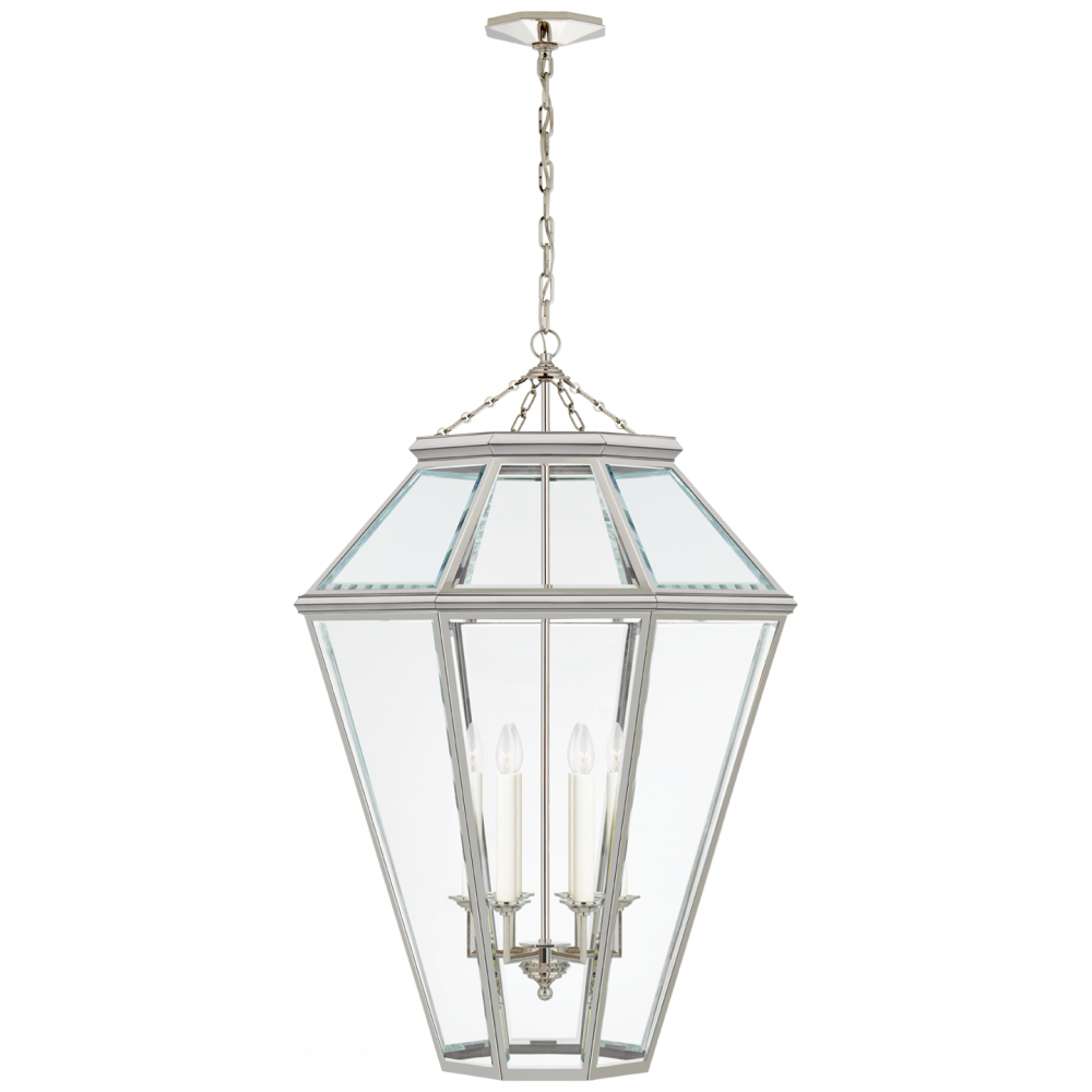 Ralph Lauren Edmund Large Lantern Polished Nickel