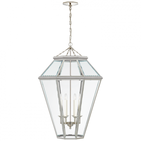 Ralph Lauren Edmund Large Lantern Polished Nickel