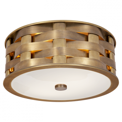 Ralph Lauren Ella Woven Small Flush Mount Natural Brass