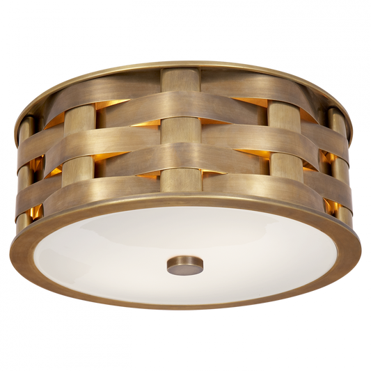 Ralph Lauren Ella Woven Small Flush Mount Natural Brass