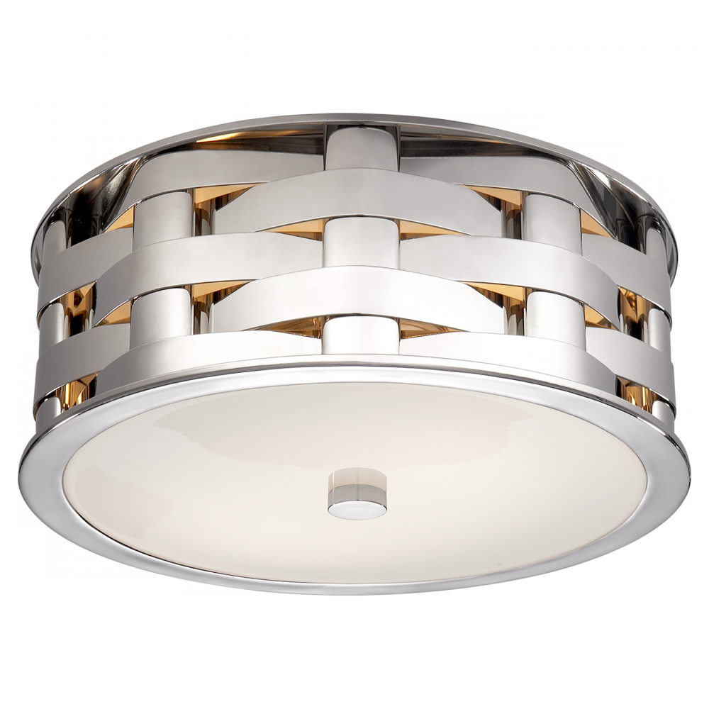 Ralph Lauren Ella Woven Small Flush Mount Polished Nickel