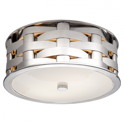 Ralph Lauren Ella Woven Small Flush Mount Polished Nickel