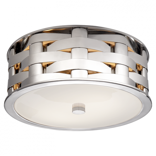 Ralph Lauren Ella Woven Small Flush Mount Polished Nickel