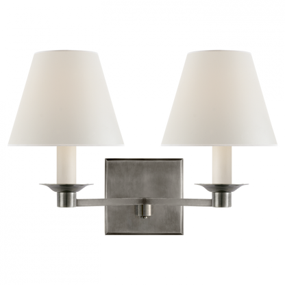 Ralph Lauren Evans Double Arm Sconce Antique Nickel