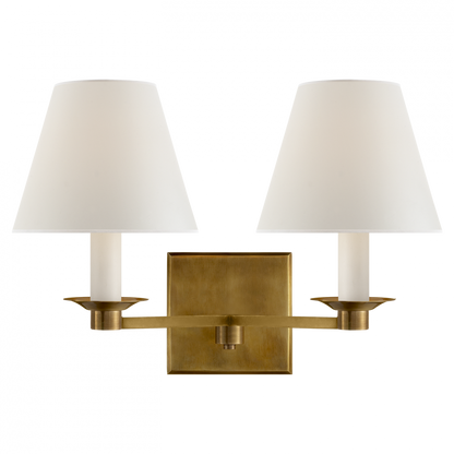 Ralph Lauren Evans Double Arm Sconce Natural Brass