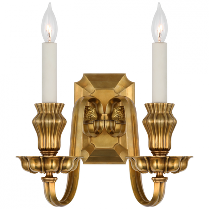 Ralph Lauren Falaise Double Sconce Natural Brass