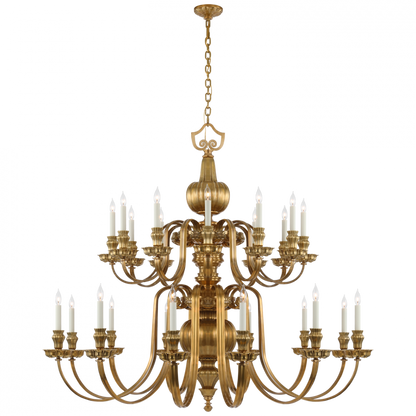 Ralph Lauren Falaise Grande Two Tier Chandelier Natural Brass