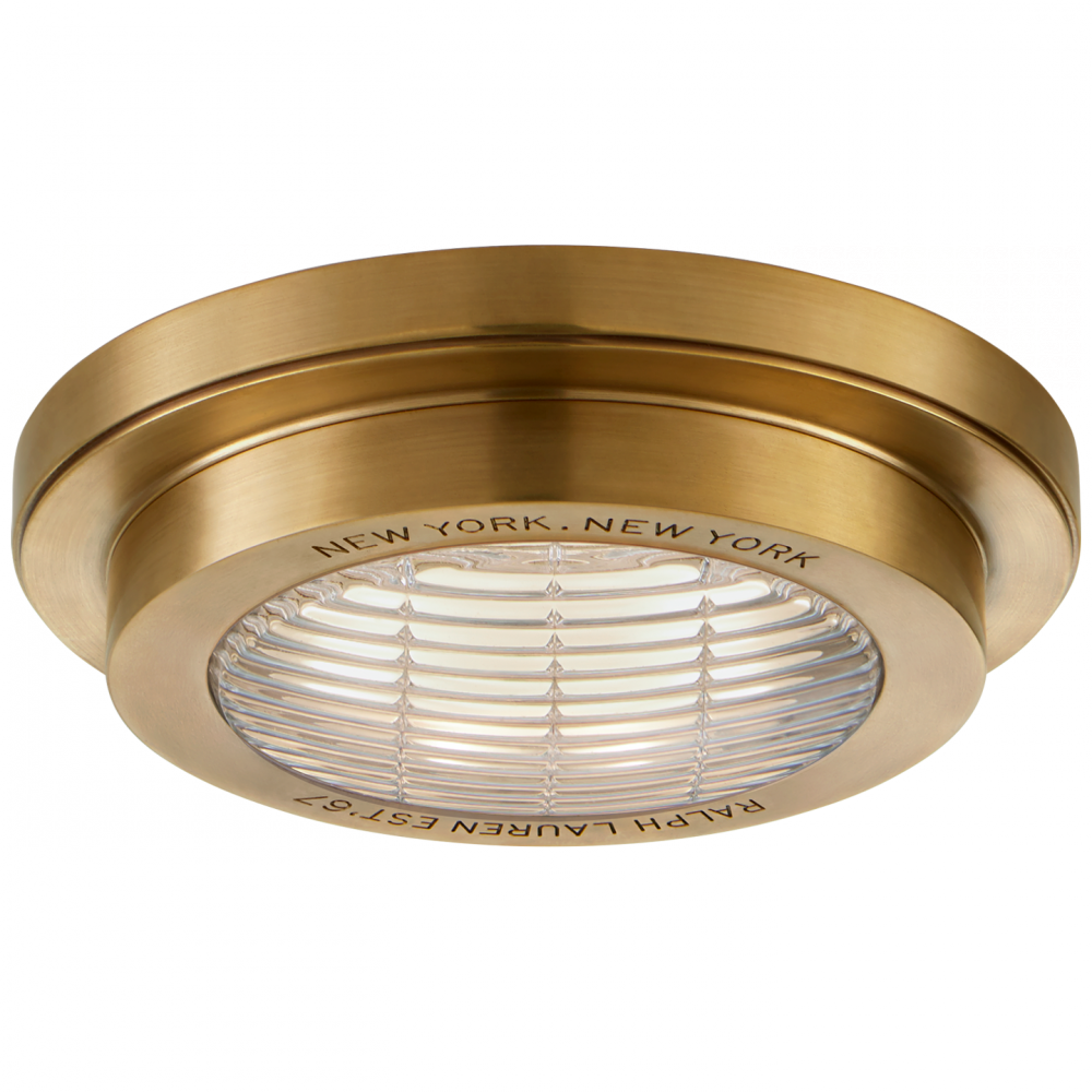 Ralph Lauren Grant 6.25-in LED Solitaire Flush Mount Natural Brass