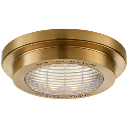 Ralph Lauren Grant 6.25-in LED Solitaire Flush Mount Natural Brass