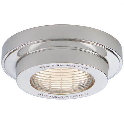 Ralph Lauren Grant 4.5-in Solitaire LED Flush Mount Polished Nickel
