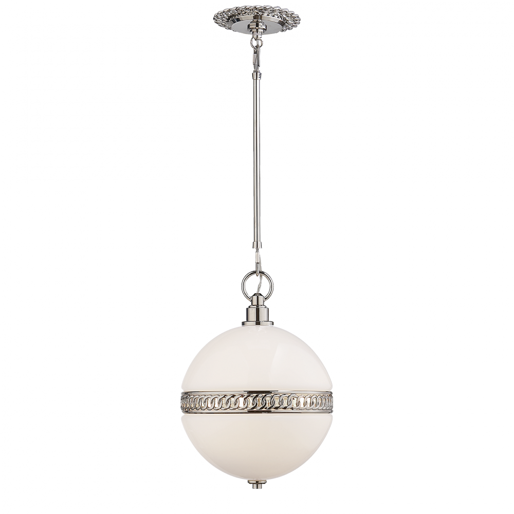 Ralph Lauren Hendricks Small Globe Pendant Polished Nickel