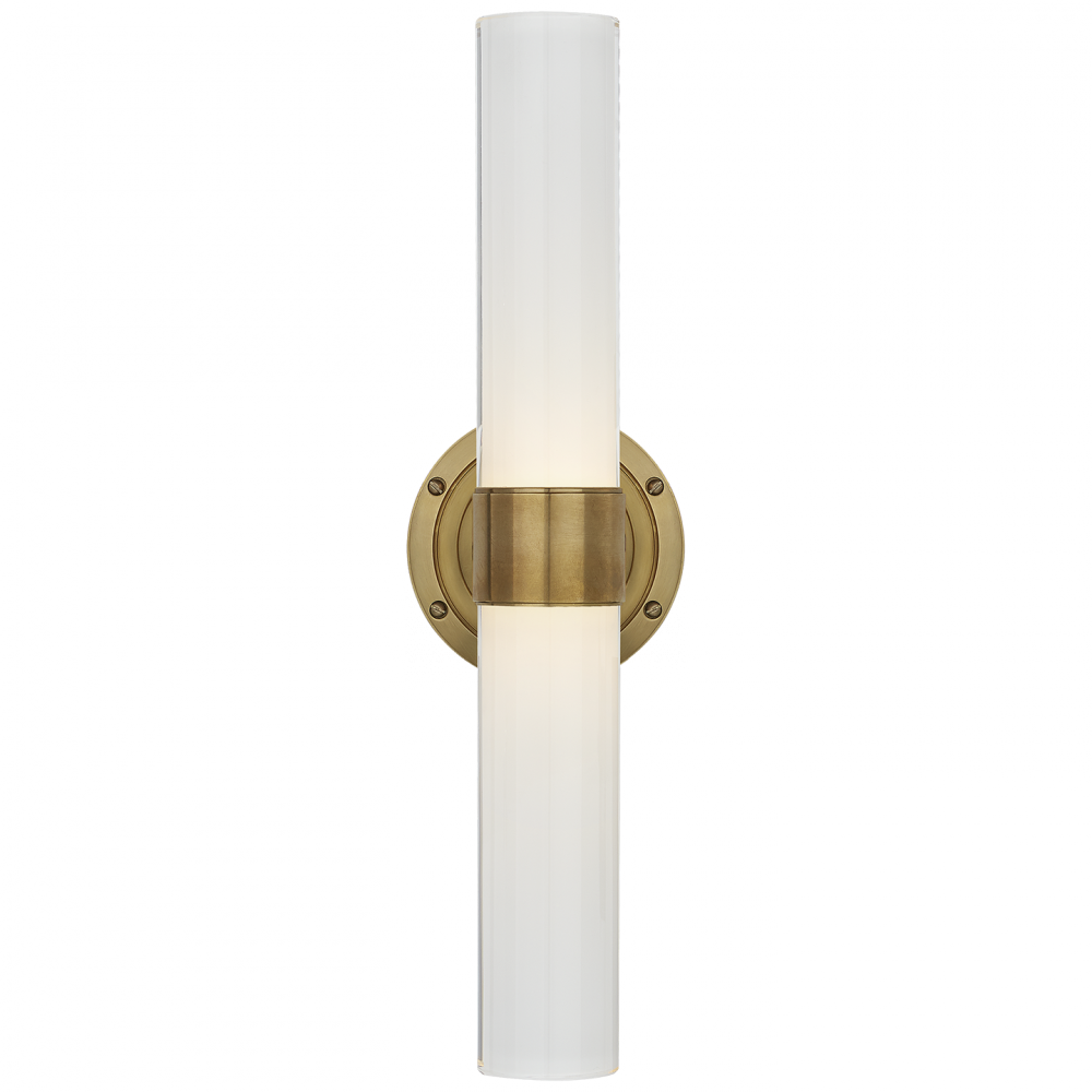 Ralph Lauren Jones Medium Double LED Bath Wall Sconce Natural Brass
