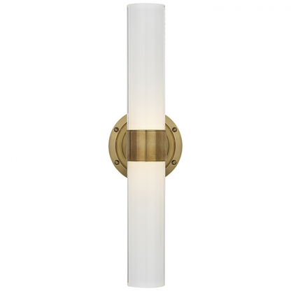 Ralph Lauren Jones Medium Double LED Bath Wall Sconce Natural Brass