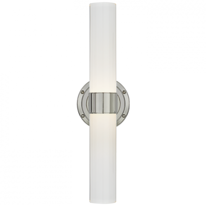 Ralph Lauren Jones Medium Double LED Bath Wall Sconce Polished Nickel