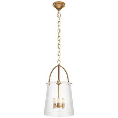 Ralph Lauren Julian Medium Lantern Natural Brass and Saddle Leather