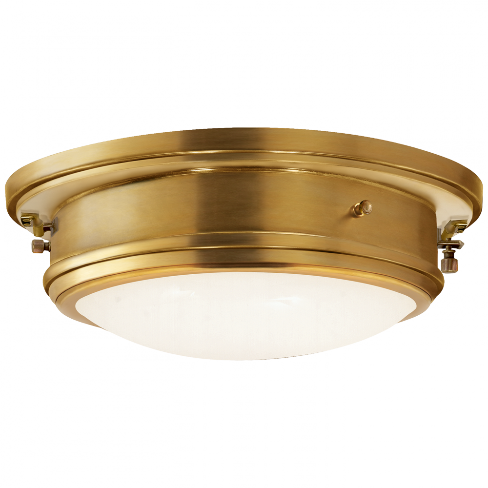 Ralph Lauren Marine Porthole Medium Flush Mount Natural Brass