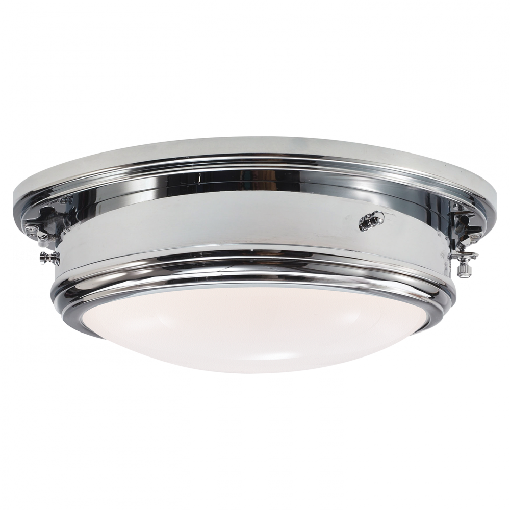 Ralph Lauren Marine Porthole Medium Flush Mount Polished Nickel