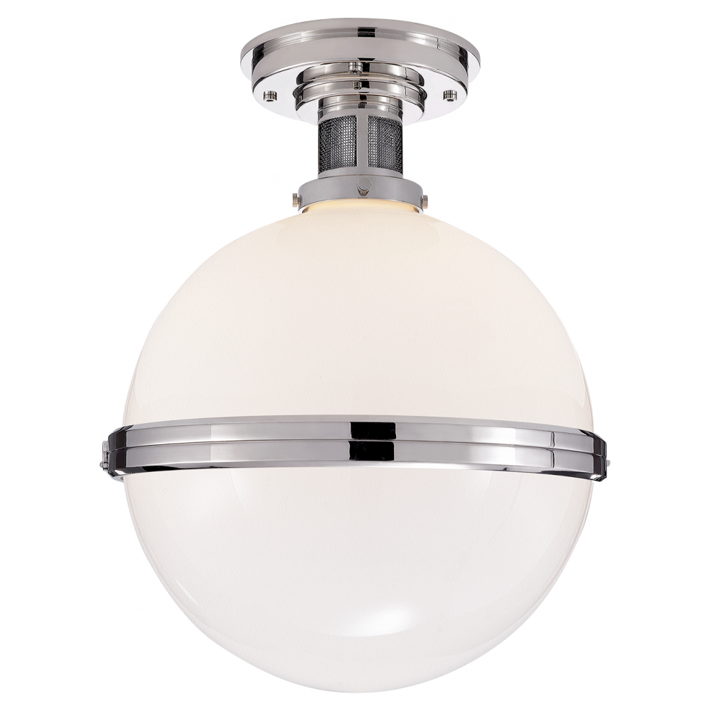 Ralph Lauren McCarren Large Flush Mount Polished Nickel