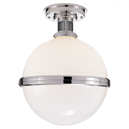 Ralph Lauren McCarren Large Flush Mount Polished Nickel