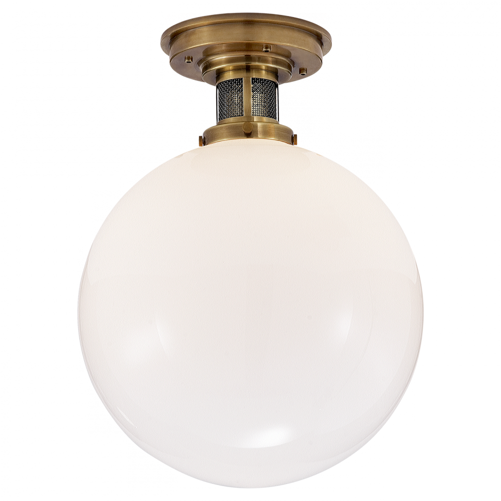 Ralph Lauren McCarren Medium Flush Mount Natural Brass