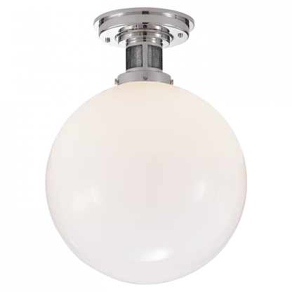 Ralph Lauren McCarren Medium Flush Mount Polished Nickel