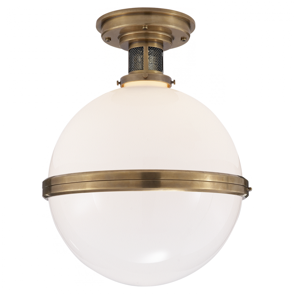 Ralph Lauren McCarren Large Flush Mount Natural Brass