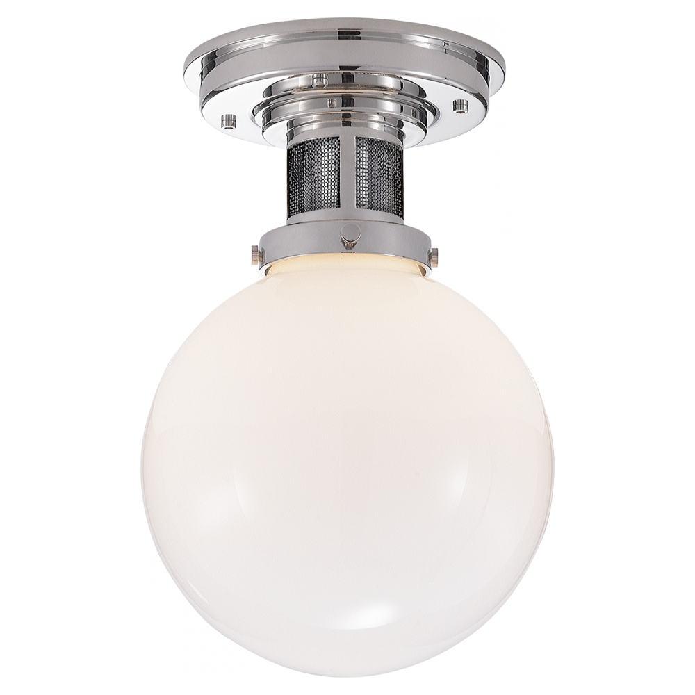 Ralph Lauren McCarren Small Flush Mount Polished Nickel