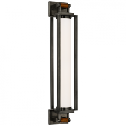 Ralph Lauren Northport 24-in LED Linear Sconce Bronze and Teak