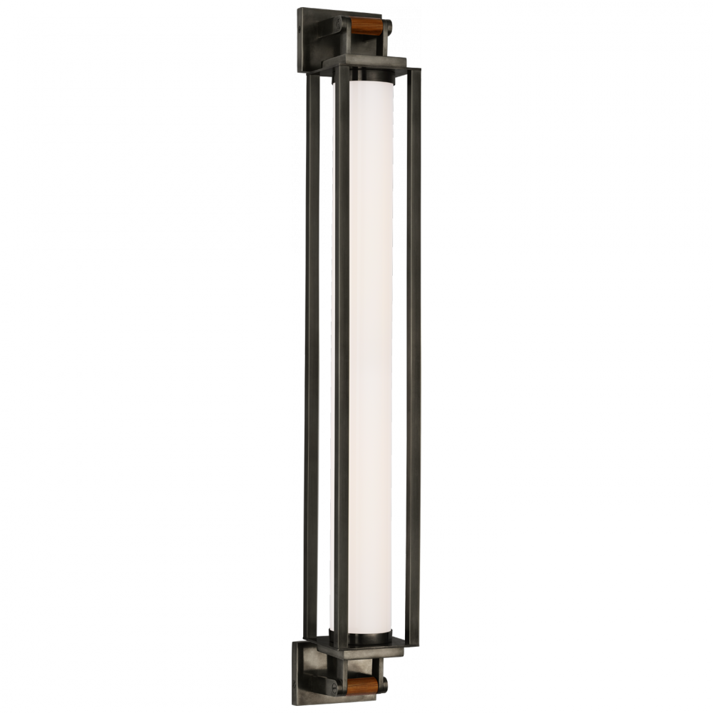 Ralph Lauren Northport 32-in LED Linear Sconce Bronze and Teak