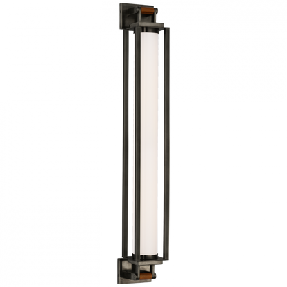Ralph Lauren Northport 32-in LED Linear Sconce Bronze and Teak