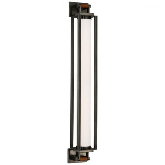 Ralph Lauren Northport 32-in LED Linear Sconce Bronze and Teak