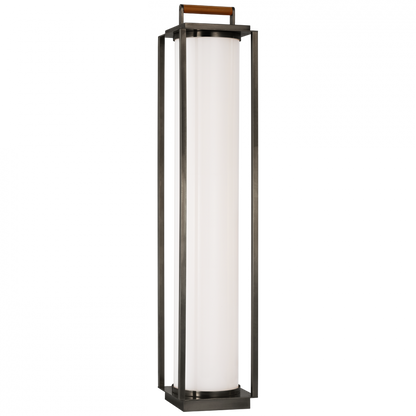 Ralph Lauren Northport Bronze and Teak LED Floor Lantern